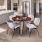 Regency Kahlo Round Table & Chair Sets, 48 W, 48 L, 29 H, Wood, Metal, Plastic Top, Cherry TPL48RNDCHCM47GY - alternate 1